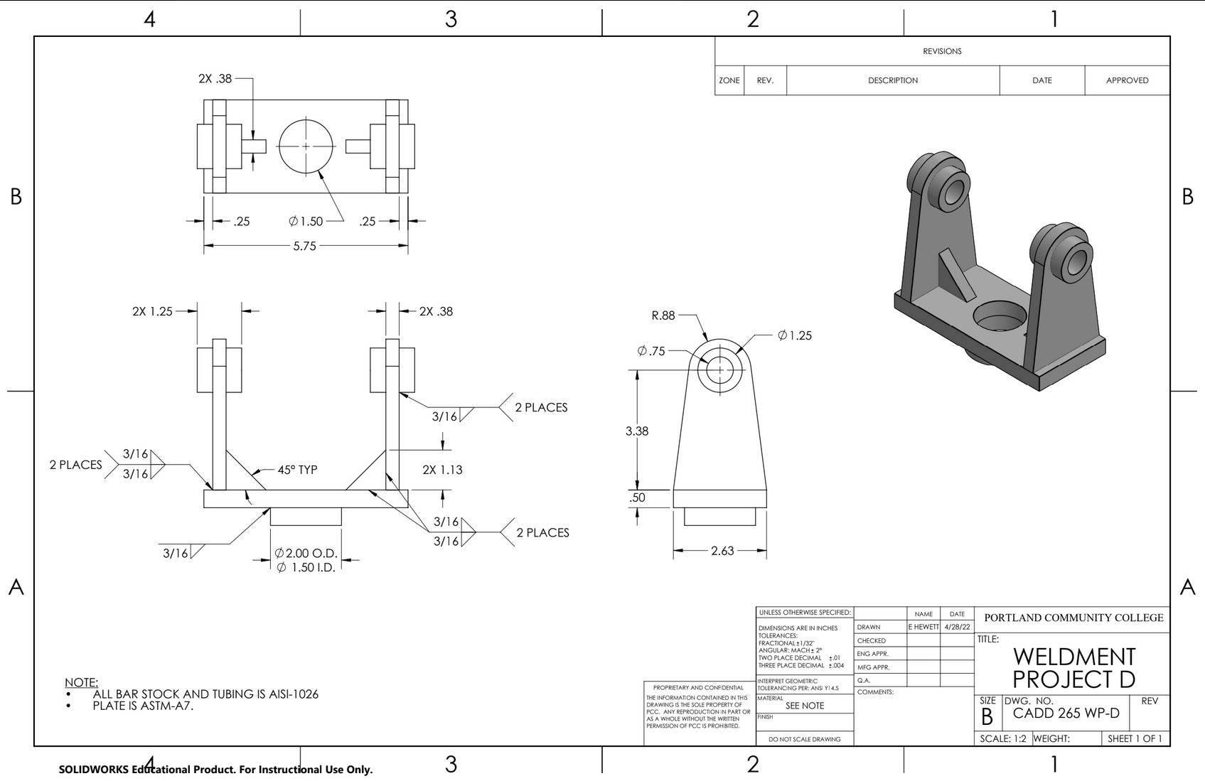 Weldment Project D